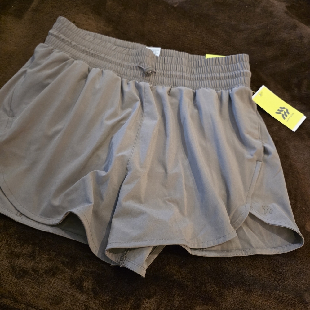 all in motion Women's Taupe Flex Athletic Shorts